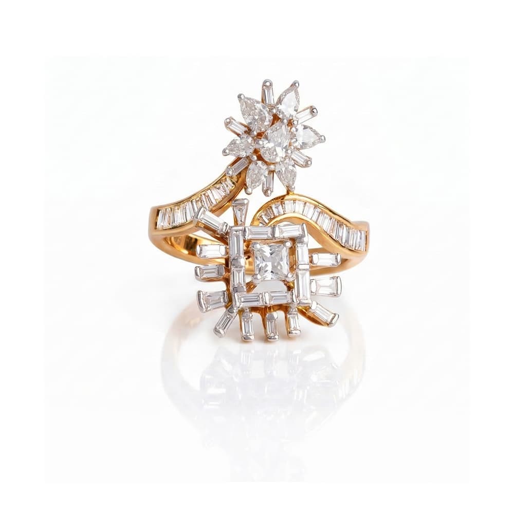 Floral Designer Diamond Ring